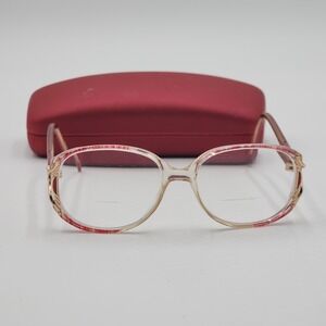Letty Rose Eyeglass Frame 51-18-130 Rose Pink Gold Retro Oval Bifocals Repurpose